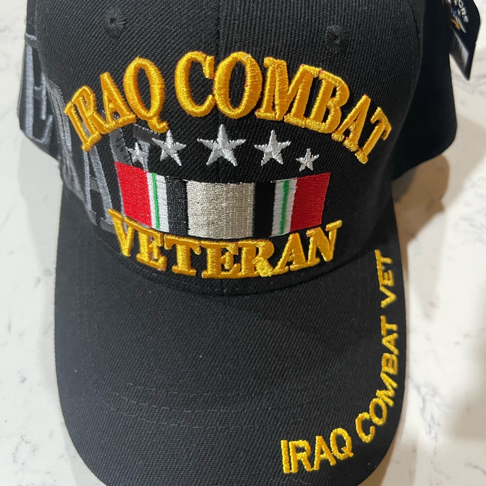 Iraq Combat Veteran Cap Black never worn brand new
